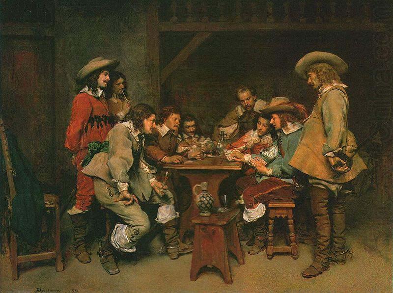 Jean-Louis-Ernest Meissonier A Game of Piquet, china oil painting image